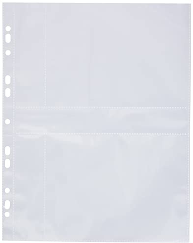 VELOFLEX - Fotohüllen DIN A4 für 13 x 18 cm quer, 5 Stück | Fotosichthüllen, Sammelhüllen, PP-Folie, beidseitig befüllbar, Euro-Lochung, weißes Trennblatt