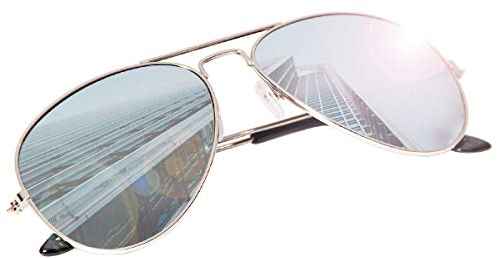 70er 80er Jahre Retro Alsino Sonnenbrille Pornobrille Pilotenbrille Sonnenbrillen V-705, Silber