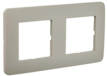 Plaque electrique - Interrupteur pour prise - Prise interrupteur electrique - plaque plastique - prise murale - Prise avec interrupteur - Gamme Casual - Plaque Double Blanc - Debflex | Beige Mat