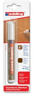 edding 5 x Möbel-Reparaturmarker 8900 Blisterverpackung nussbaum hell