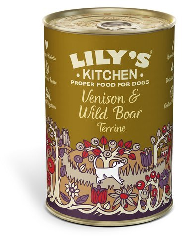 Lily 's Kitchen Wild & Wildschwein Terrine für Hunde je 400 g Dose (Pack von 3)