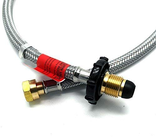continental products 0.5mt OVERBRAIDED HANDWHEEL POL x W20 NRV PIGTAIL CARAVAN PROPANE HOSE