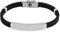 Brillibrum Design ID Schmuck Armband Kautschuk Armband schwarz silber Armschmuck Kautschukband Freundschaftsband schmal Frauen Armband (Ohne Gravur, Kautschuk Modell 5)