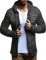 Leif Nelson Giacca Uomo in Maglia con Cappuccio Cardigan LN-20724 Antracite X-Large