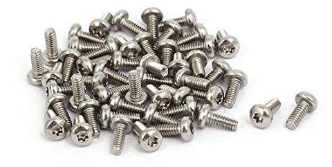 sourcing map 50pcs M2x5mm 304 Edelstahl Knopf Kopf Torx Einfaßung Schrauben Befestiger DE de