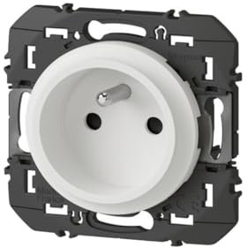 Prise de courant Easyréno 2P+T faible profondeur DOOXIE 16A finition blanc