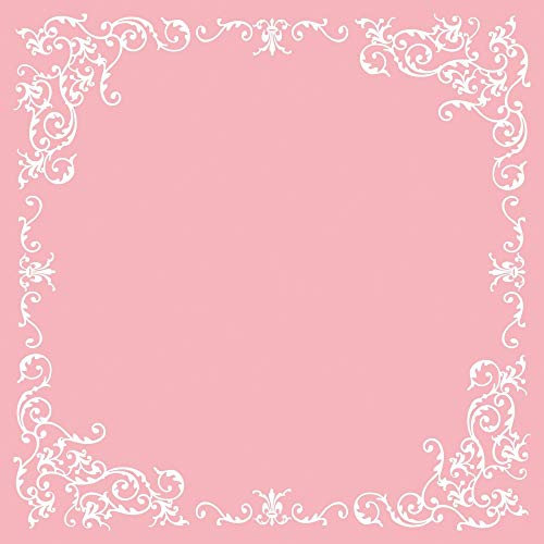 Tischdecken aus Airlaid | Mitteldecken 80 x 80 cm | Mank Einmal-Tischdecke für Gastronomie und Feiern | 20 Stück | Pomp (Rosa-Weiß)