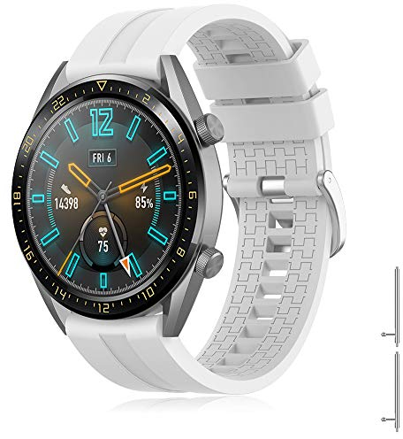 TOPsic Bracelet pour Huawei Watch GT/GT 2/Active et Galaxy Watch 46mm/Gear S3 - Bande de Silicone Sport 22mm
