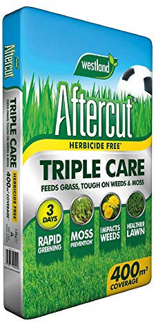 Westland Aftercut Triple Care Herbicide Free Lawn Feed Weed and Moss Killer 400sqm