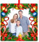 PETCEE Bilderrahmen mit Weihnachtsmotiven 2020, 7,6 x 7,6 cm, personalisierbar, Weihnachtsfotorahmen, Ornament für Weihnachtsbaumschmuck, mit roter Geschenkbox für 6,3 x 6,3 cm Fotos