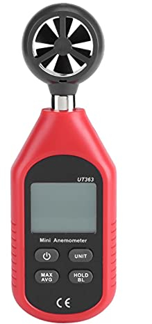 UT363 Hochgenaues LCD-Digitalanemometer Handheld Windgeschwindigkeitstemperaturmesser Messgerät Tester Zur Messung der Windgeschwindigkeit Wind Chill