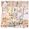 Draupnir 200 Stück Vintage Scrapbooking Papier Washi Sticker Aesthetic Set Aufkleber Schmetterlinge Bäume Thematisch Scrapbook Zubehör für Kalender Notizbuch Tagebuch - Natur