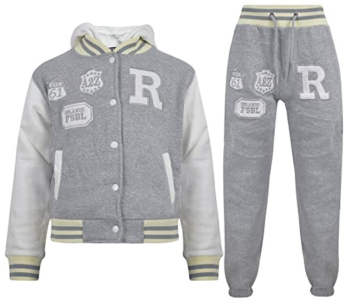 A2Z 4 Kids Unisexe Enfants Filles Garçons Encapuchonné - B.B Tracksuit Grey 11-12