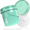 MAGIC BUCKET | Auto Handwäsche Bundle | Wascheimer mit passendem Eimer Deckel 3,5 US GALLONEN ca. 13 Liter | Mit Grit Guard Eimereinsatz Schmutzsieb | Waschset Mint/Weiß