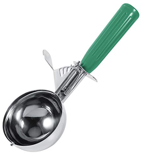 Juego de Cucharas para Galletas, Juego de Cucharas para Helado, Plato de Varios Tamaños Y Colores, Cuchara para Cupcakes de Acero Inoxidable, Cuchara para Helado de Metal Apta para(6.5CM-Verde)