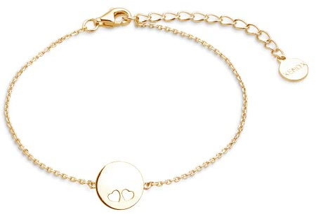 XENOX XS3572G Damen Armband Sterling-Silber 925 Gold 18,5 cm