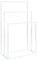 vidaXL Porte-Serviettes sur Pied Blanc 48x24x79 cm Fer, Porte-Serviettes sur Pied, Support autoportant, Porte-Serviettes autoportant