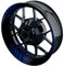 One-Wheel, Premium Felgenaufkleber passend für z.B. Kawasaki, Suzuki, Honda, Yamaha, KTM, BMW etc| Motiv: Techno schwarz, Felgenrandaufkleber GP, Wheelsticker Motorrad, Farbe blau