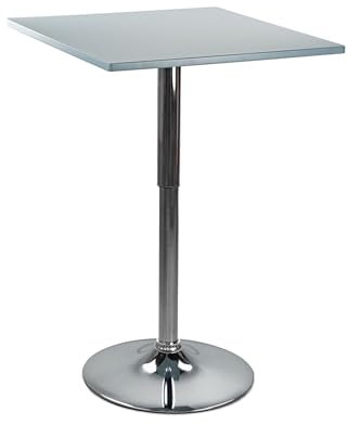 Brigros WeHome - Bartisch, hoher Couchtisch, höhenverstellbarer Couchtisch, quadratischer oder runder Tisch, Küchentisch erhältlich (Grau, Quadrat)