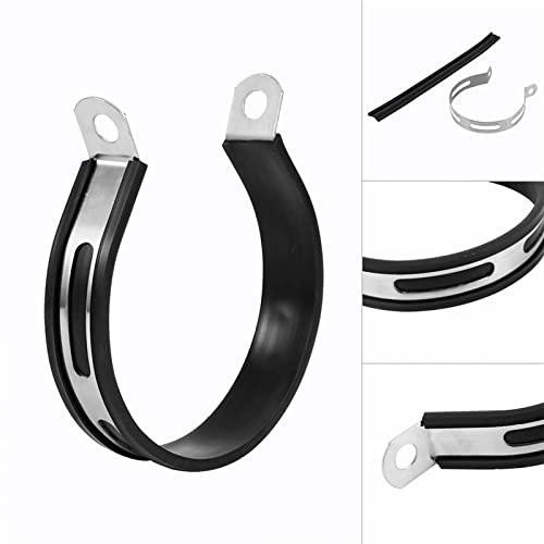 BOROCO Staffa Marmitta Scarico, Silenziatore di scarico per moto Silenziatore per tubo Staffa di montaggio per gancio per tubo,Diametro cinturino chiuso 10,5 cm/4,13-12.8cm/5“