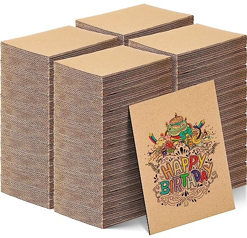 400 Pcs 5 x 7 Inch Corrugated Cardboard Sheets for Mailers 2 mm Thickness Flat Pack Insert Shipping Mail Cardboard Divider Backs and Crafts Arts and Crafts Supplies Dividers DIY Projects