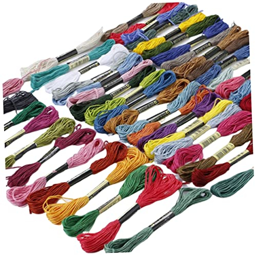 MAGICLULU Zahnseide Stickgarn 100 Hand-Baumwollwerkzeuge Farben Reine Freundschaft Weben Armbänder Manuelles Handwerk Drucken Ökologisch Sortierte Gewebte Farbfäden Stickerei Malsets