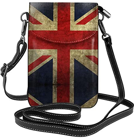 Meeresschildkröten-Aufdruck für Damen und Mädchen, Umhängetasche, kleine Kuriertasche, Bargeld-Handtasche, Geldbörse, Geldbörse, Union Jack Design, Einheitsgröße