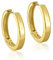 Mary & Jules Chunky Creolen Gold aus 925 Sterling Silber vergoldet, goldene Ohrringe Damen aus recyceltem Silber, Damen Ohrringe Gold, Echtschmuck Ohrstecker für Frauen und Mädchen