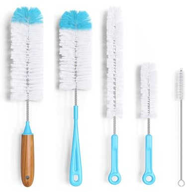 HZACHYX Multi-Purpose Bottle Brush Cup Brush, Used for Cleaning Kitchen Wire Brush Sets of Different diameters and Sizes, Long Water Bottles and Straw Cleaning Brushes