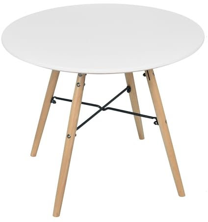 Judy Wild Kindertisch Kinder-Tisch 60 x 48 cm JENA JUNIOR Spieltisch Maltisch rund weiß