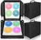 Sunnychicc DVD-Hüllen, DVD-Hüllen, 400 Kapazität, DVD-Hüllen-Halter, Organizer mit Reißverschluss, schützende Disc/DVD-Aufbewahrung, Oxford-Stoff, DVD-Hülle, Brieftasche für Booklet, Album, Auto,