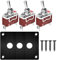 Gebildet 3-Gang-15A 250 VAC/20 A 12 VDC, SPST 2-Positionen 2-polige Kippschalter mit Metallplatte, EIN/AUS-Schalterplatte