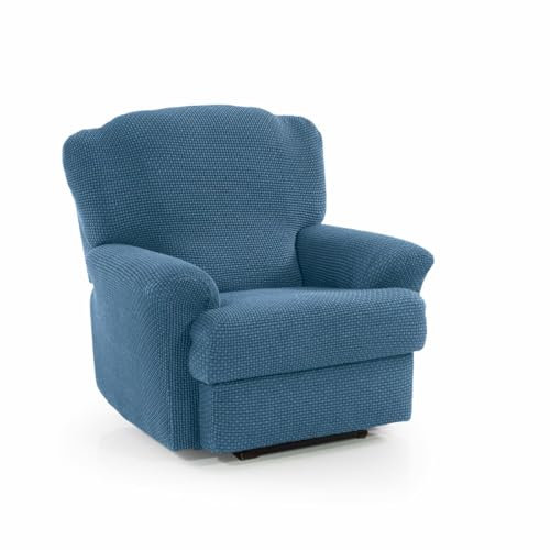 SOFASKINS® Funda para Sillon Relax reclinable, Funda Sillon súper elástica, Funda Sofa con diseño Exclusivo, Transpirable y Duradera, Funda para sofá fácil de Colocar. Medida 70-90Cm. Color Celeste
