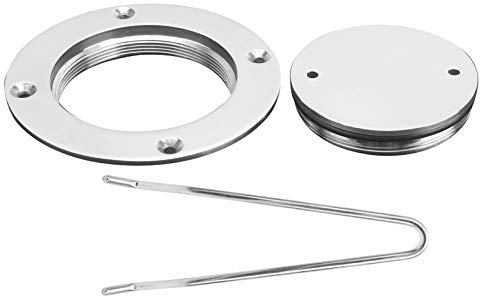 Placa de cubierta de acero inoxidable Zohisin Placa de cubierta de 4 llaves para barco 18 × 12 × 10 Placa de cubierta de cubierta de 3 pulgadas con llave Accesorio de hardware