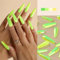 Ballerines Faux Ongles Fluorescents Clous de Cercueil Couverture Complète Faux Ongles Amovibles Presser