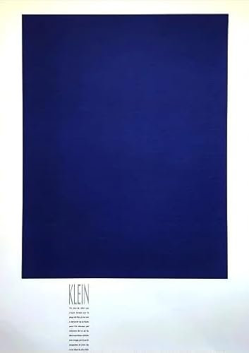 XZSFD NBGEA Berühmte Yves Klein Poster Ausstellung Drucke Abstrakte Wandkunst《Monochromes Blau》Bild Yves Klein Leinwandmalerei für Wohnkultur 40x60cm ungerahmt