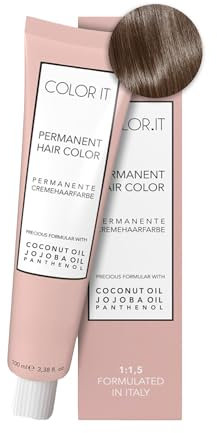 COLOR.IT by BM - Permanente Haarfarbe in Salonqualität, 100ml (8.75 Hellbraun Braun Mahagoni, 1er Pack)