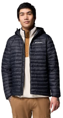 Columbia Powder Pass Kapuzenjacke, Wasserabweisend, Umweltfreundliche Isolierung, Verstellbarer Saum, Sichere Taschen, Kinnschutz - Herren