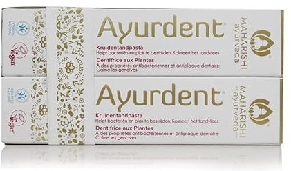 Maharishi Ayurveda Ayurdent Classic Ayurvedische Zahncreme ohne Chemische Schaumbildner & Fluorid | Hilft bei der Bekämpfung von Bakterien & Plaque | Wohltuendes Frischegefühl | 75 ml | 2er Von Pack