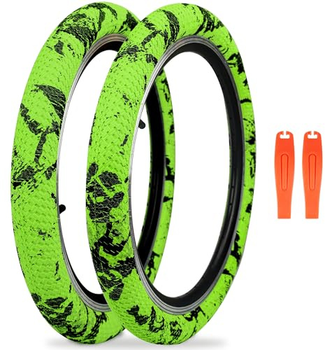 WEEROCK 16/20 Zoll Fahrradreifen 2er-Pack Faltreifen Ersatzreifen mit Innenreifen 16/20 x 2,125 Fahrradreifen für BMX, MTB Mountainbike,Fahrrad