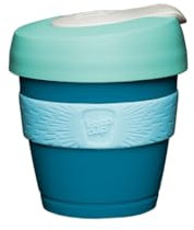 KeepCup Original, Lightweight Reusable Coffee Cup with Splashproof Sipper Lid - 4oz/118ml - Cerulean