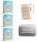 SKINBRO® Duschset Männer Santorini Dream – 3x Feste Duschseife (je 100g) – Inkl. Sisalsäckchen & Aluminium Seifendose – Zitrus & Frisch – Vegane & Nachhaltige Duschseife für Haar, Gesicht & Körper