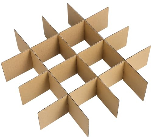 NUOBESTY Cardboard Dividers for Moving Boxes 13.19 Inch Paperboard Separators for Glassware Plates Safe Transport Protection Easy Installation