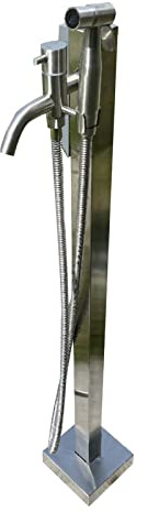PQVMZQEMQ Rubinetto per Fontana da Giardino Verticale in Acciaio Inossidabile Spazzolato, per Esterni, Resistente alle intemperie, da 100 cm, per Fontana da Cortile