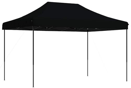 vidaXL Party-Zelt Schwarz 279 x 410 x 315 cm Oxford-Stoff, Garten und Terrasse, Veranstaltungszelt, tragbares Outdoor-Vordach, UV-beständiges Zelt, schneller Aufbau, windresistentes Zelt