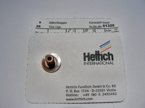 Hettich Abdeckkappen zum Eindrücken, braun, D: 5 mm, 20 Stück, Artikelnr. 1328