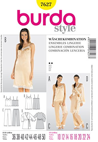 Burda Style Sewing Pattern B7627 Misses' Lingerie Combination