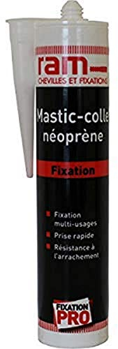 Ram - Mastic Colle Neoprene, 300 ml, Blanc