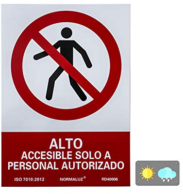 SEÑAL PVC PROHIBIDO PASO PERSONAL NO AUTORIZ 21X30
