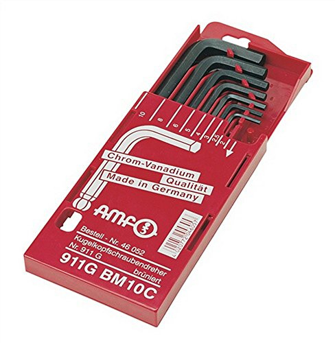 ANDREAS MAIER GMBH & CO. 911G-BM Winkelschraubendreher Satz 8tlg. 6KT 2-10mm AMF i.Ku.-Kassette